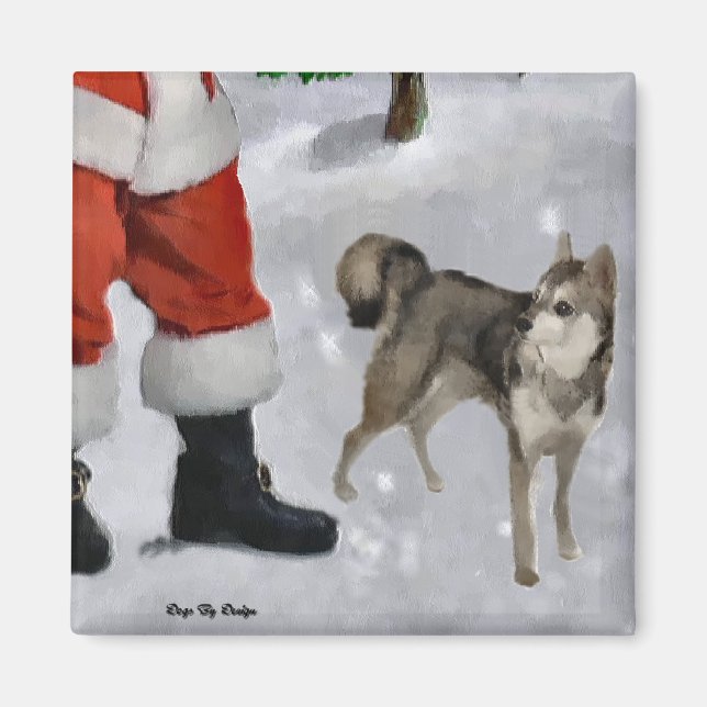 Alaskan Klee Kai Weihnachtsgeschenken Magnet (Vorne)
