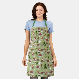 Alaskan Kulinarische Künstler Green All-over Print Schürze