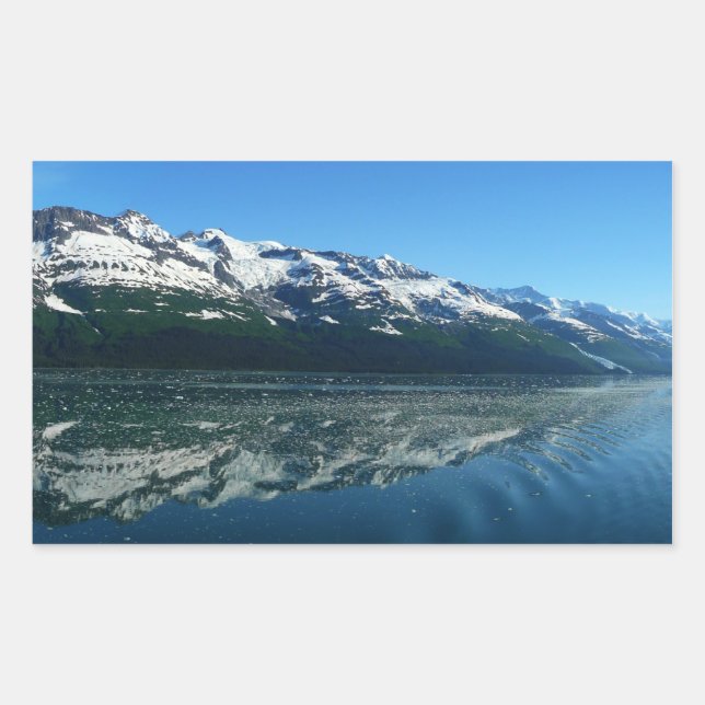 Alaskan Küste Schöne Naturfotografie Rechteckiger Aufkleber (Vorderseite)