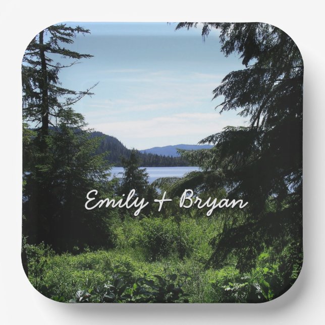 Alaskan Landschaft Schöne Alaska Fotografie Pappteller (Vorderseite)