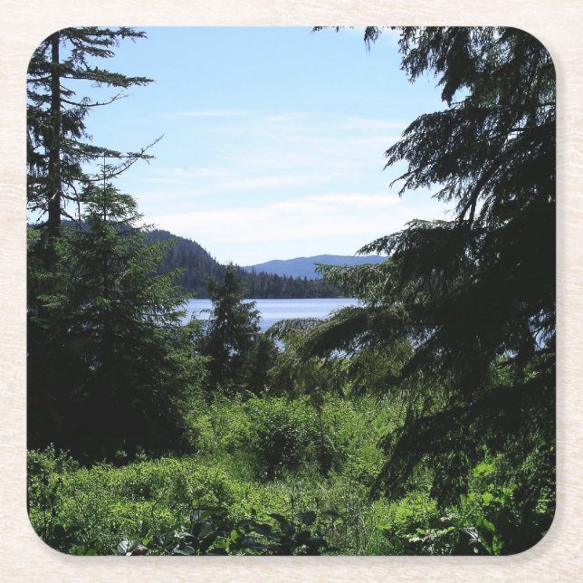 Alaskan Landschaft Schöne Alaska Fotografie Rechteckiger Pappuntersetzer (Vorderseite)