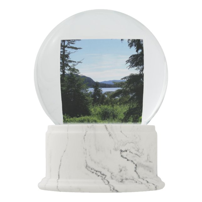 Alaskan Landschaft Schöne Alaska Fotografie Schneekugel (Vorderseite)