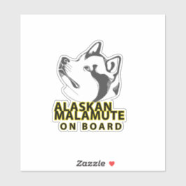 Alaskan Malamute an Bord Aufkleber
