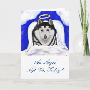 Alaskan Malamute Angel Karte