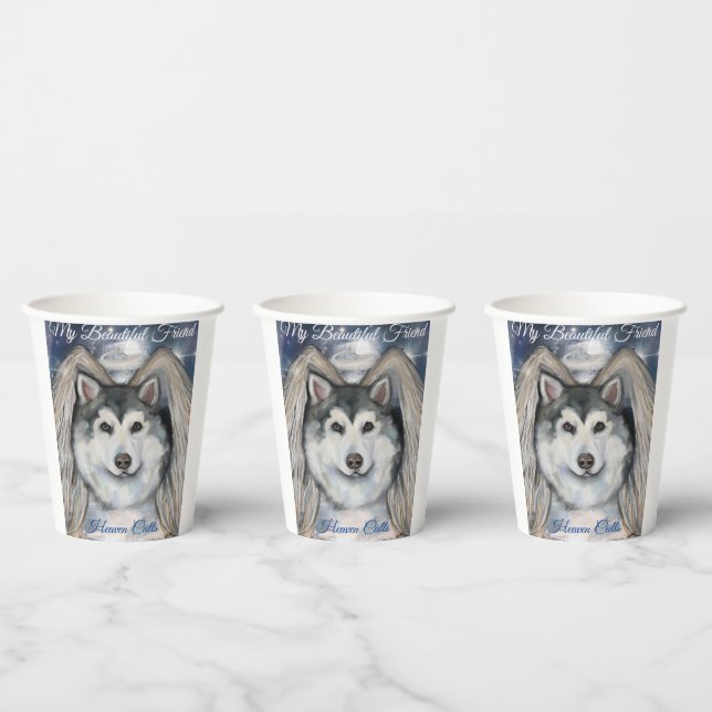 Alaskan Malamute Angel Pappbecher (Multi)