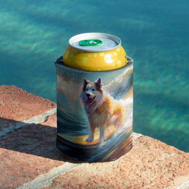 Alaskan Malamute Beach Surfmalerei Dosenkühler (In Situ Pool)