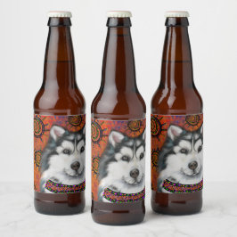 ALASKAN MALAMUTE BIERFLASCHENETIKETT