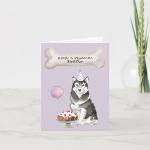 Alaskan Malamute Birthday Feiertagskarte