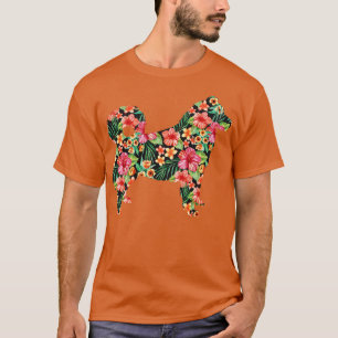 Alaskan Malamute Blume für Männer Frauen Mädchen K T-Shirt