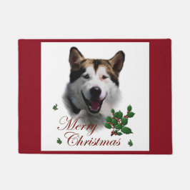 Alaskan Malamute Christmas Fußmatte