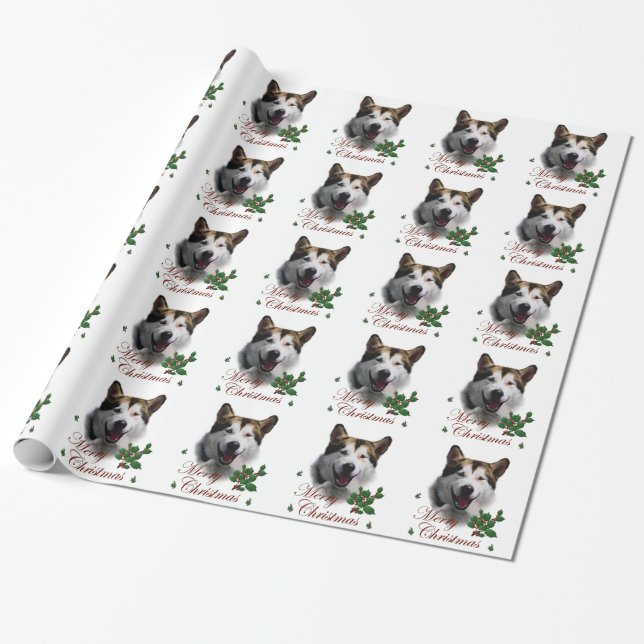 Alaskan Malamute Christmas Geschenkpapier (Ungerollt)