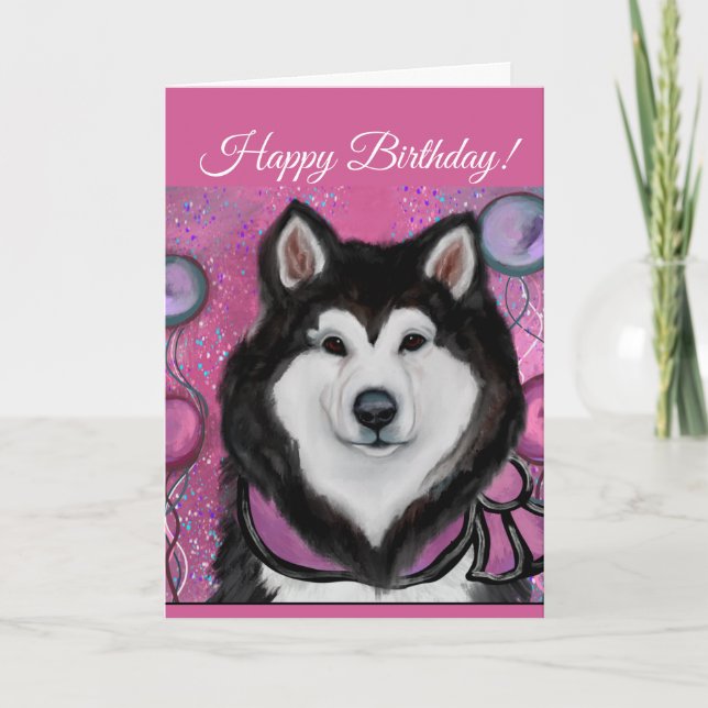 Alaskan Malamute Dankeskarte (Vorderseite)