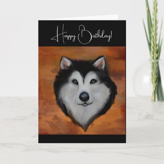 Alaskan Malamute Dankeskarte (Vorderseite)
