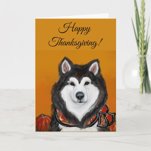Alaskan Malamute Dankeskarte (Vorderseite)