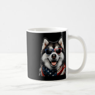 Alaskan Malamute Dog 4. Juli American Incepend Kaffeetasse