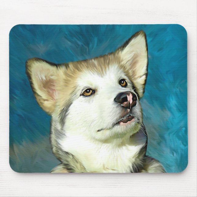 Alaskan Malamute Dog Art Mousepad (Vorne)