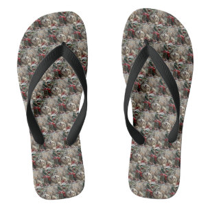 Alaskan Malamute Dog Weihnachtsfest Flip Flops