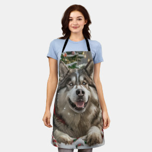 Alaskan Malamute Dog Weihnachtsfest Schürze