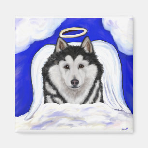 Alaskan Malamute Engel Magnet