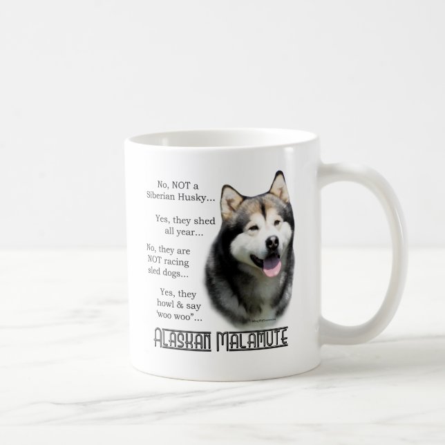 Alaskan Malamute FAQ Kaffeetasse (Rechts)