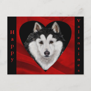 Alaskan Malamute Feiertagspostkarte
