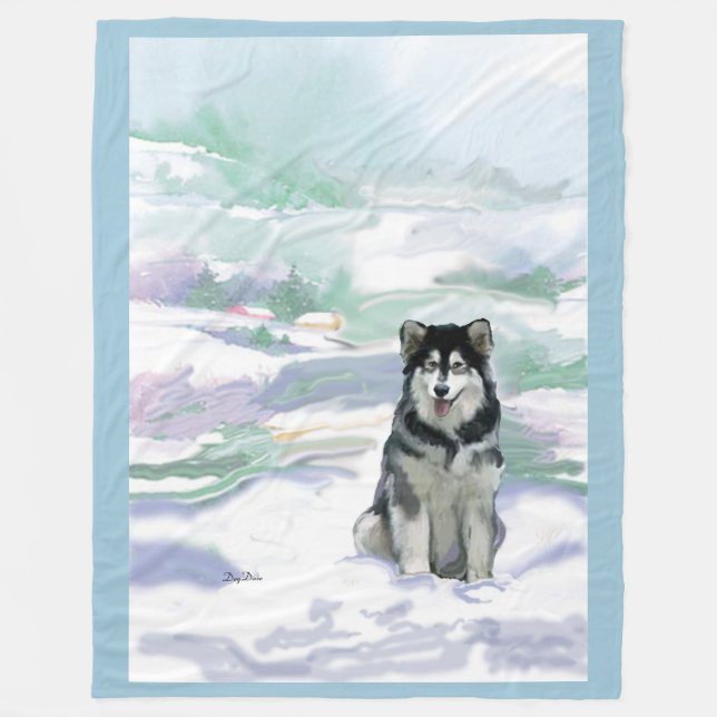 Alaskan Malamute Fleece-Decke Fleecedecke (Vorderseite)