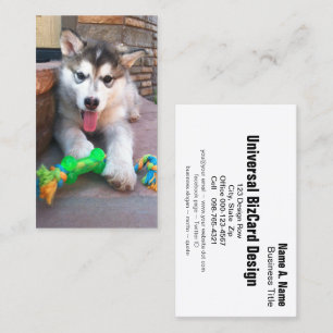Alaskan Malamute Foto Beruflich Visitenkarte