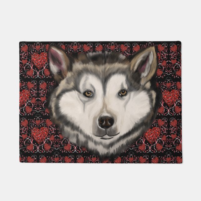 Alaskan Malamute Fußmatte (Vorderseite)