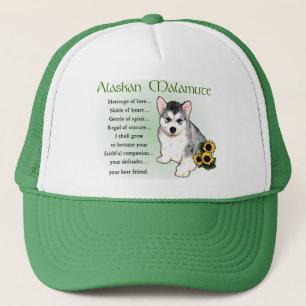 Alaskan Malamute Geschenke Truckerkappe