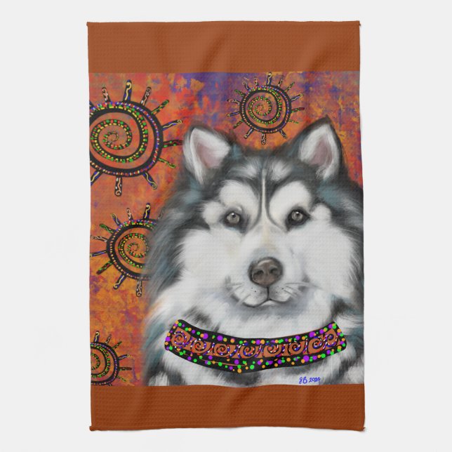 ALASKAN MALAMUTE GESCHIRRTUCH (Vertikal)