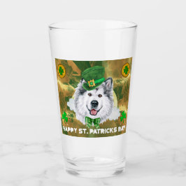 Alaskan Malamute Gold Happy St Patricks Day Glas
