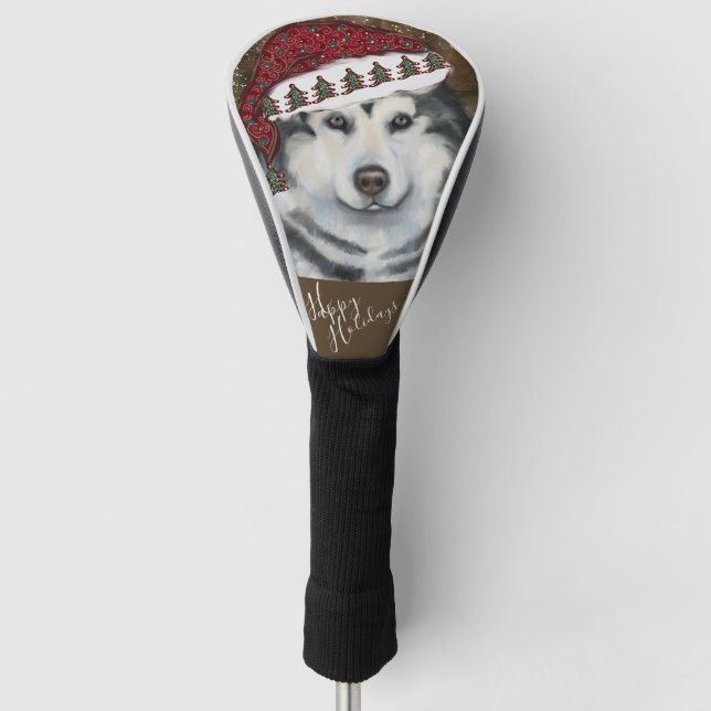 Alaskan Malamute Golf Headcover (Vorderseite)