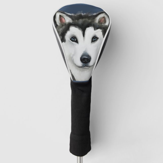 Alaskan Malamute Golf Headcover (Vorderseite)