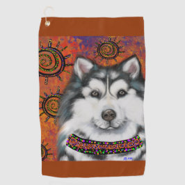 ALASKAN MALAMUTE GOLFHANDTUCH
