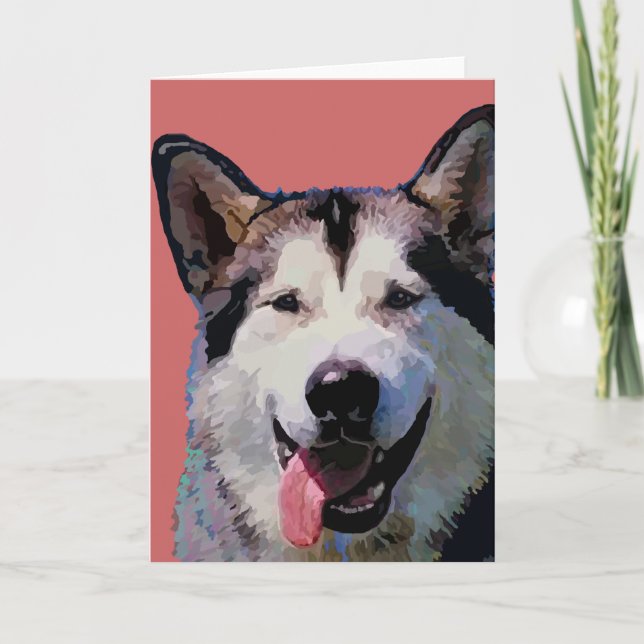 Alaskan Malamute Grußkarten Karte (Vorderseite)
