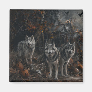 Alaskan Malamute Halloween Nacht Hunde Delight Magnet