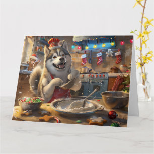 Alaskan Malamute Holiday Baking: Festliche Weihnac Karte