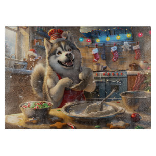 Alaskan Malamute Holiday Baking: Festliche Weihnac Schneidebrett