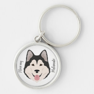 Alaskan Malamute Hund Schlüsselanhänger