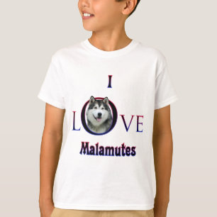 Alaskan Malamute I Liebe T-Shirt
