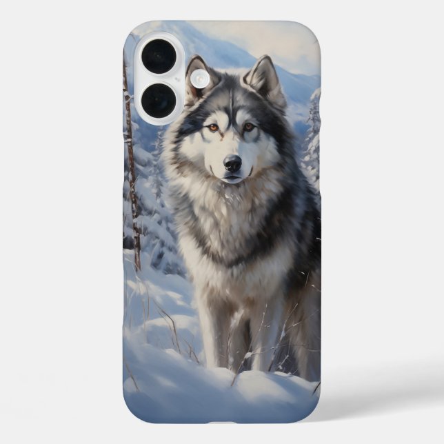 Alaskan Malamute iPhone 16 Plus Hülle (Rückseite)