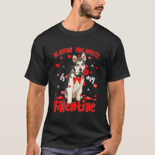 Alaskan Malamute ist mein Valentins-Hund Papa Hund T-Shirt