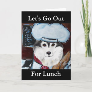 Alaskan Malamute Koch Feiertagskarte
