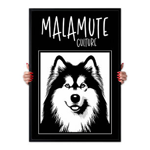 Alaskan Malamute Kultur Edgy Pop Art Poster