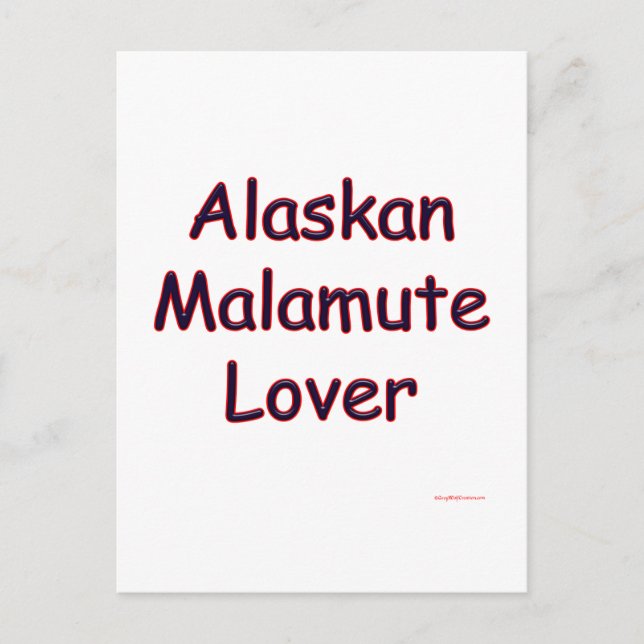 Alaskan Malamute Lover Postkarte (Vorderseite)