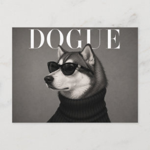 Alaskan Malamute Luxus-Mode-Editorial Postkarte