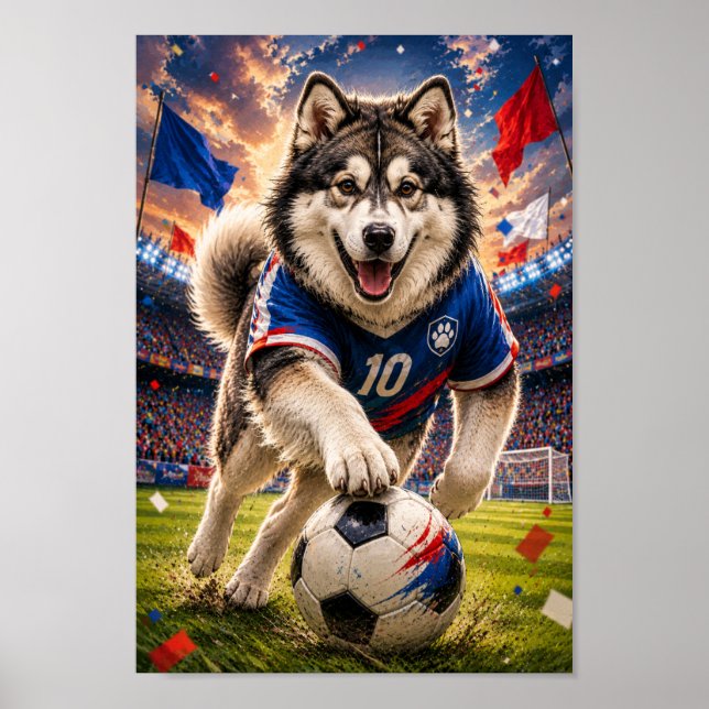 Alaskan Malamute Meisterschaftsgeist Poster (Vorne)