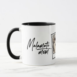 Alaskan Malamute Mom Custom Photo & Name Fun Chic Tasse