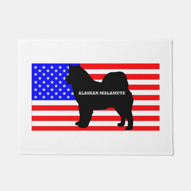 alaskan malamute name silo auf flagge fußmatte (Vorderseite)
