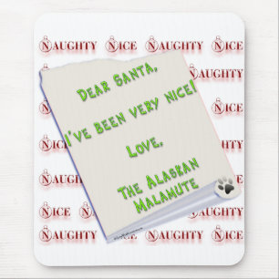 Alaskan Malamute Naughty oder Nice Mousepad